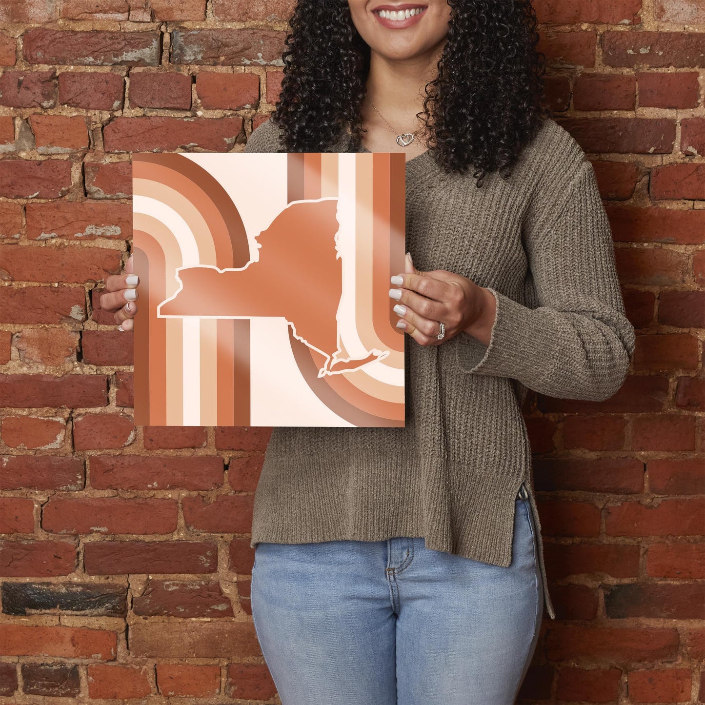 Modern Minimalistic New York Retro Thick Line | Hi-Def Glass Art | Eaches | Min 1