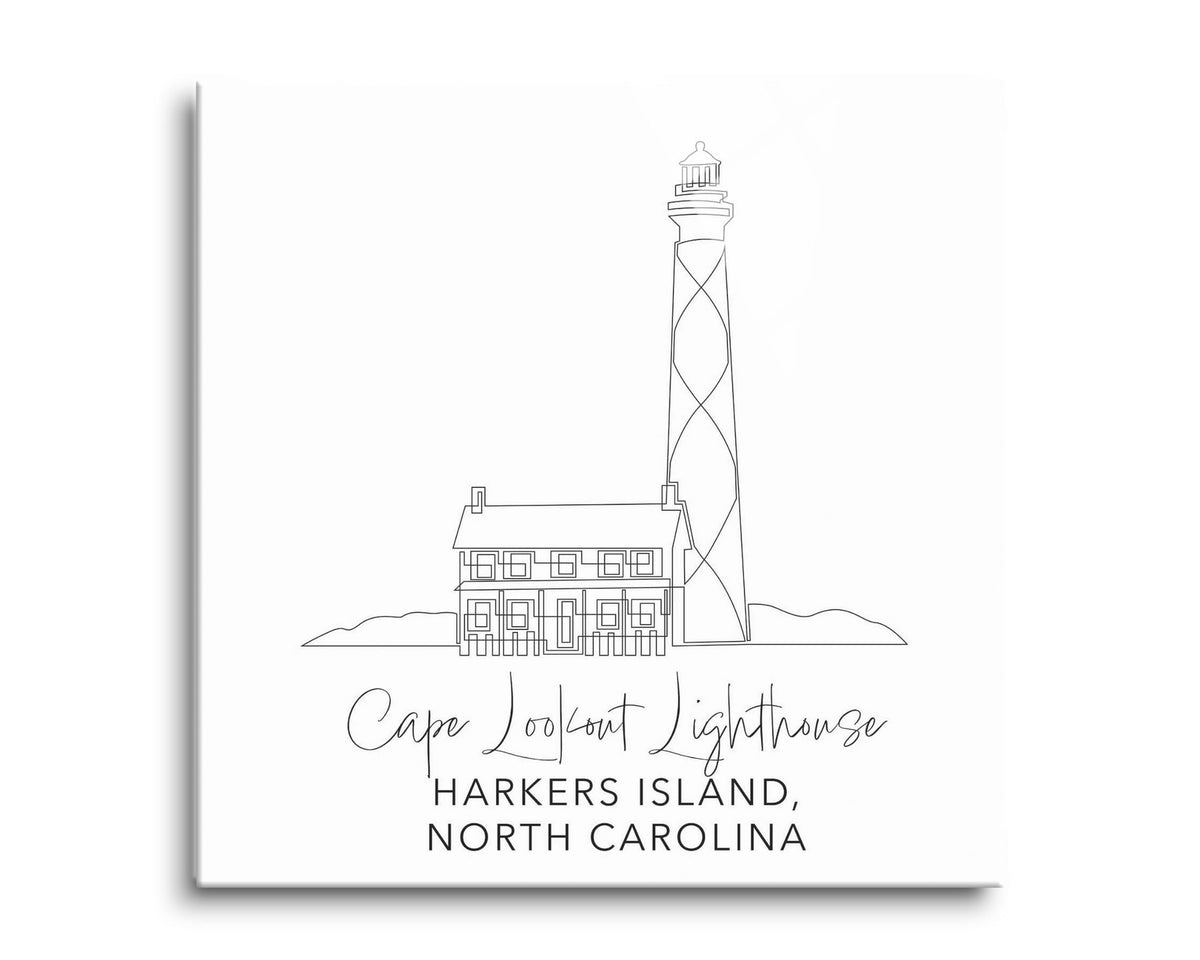 Cape Lookout Lighthouse | Hi-Def Glass Art | Eaches | Min 2