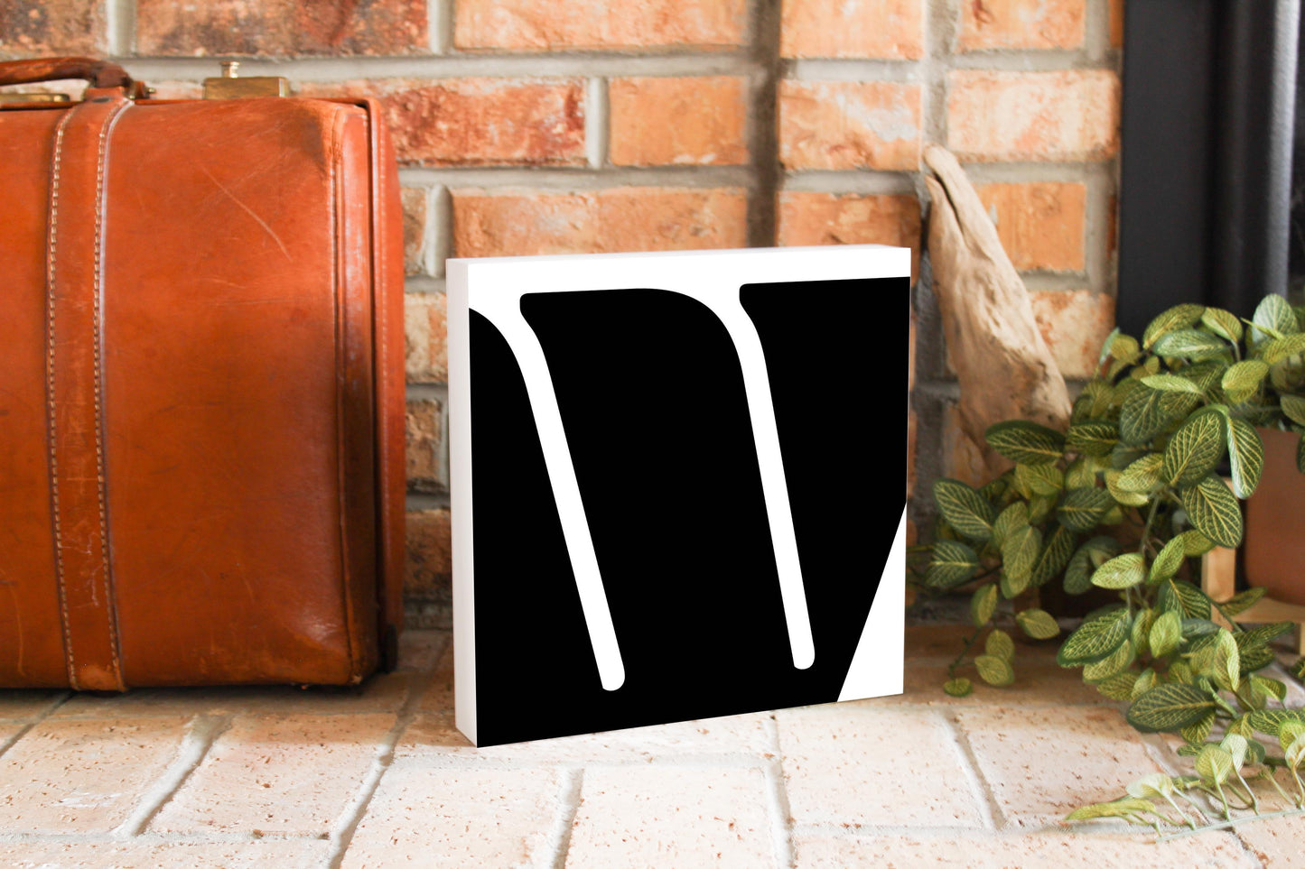 Fun Chunky Monogram W | Wood Block | Eaches | Min 2