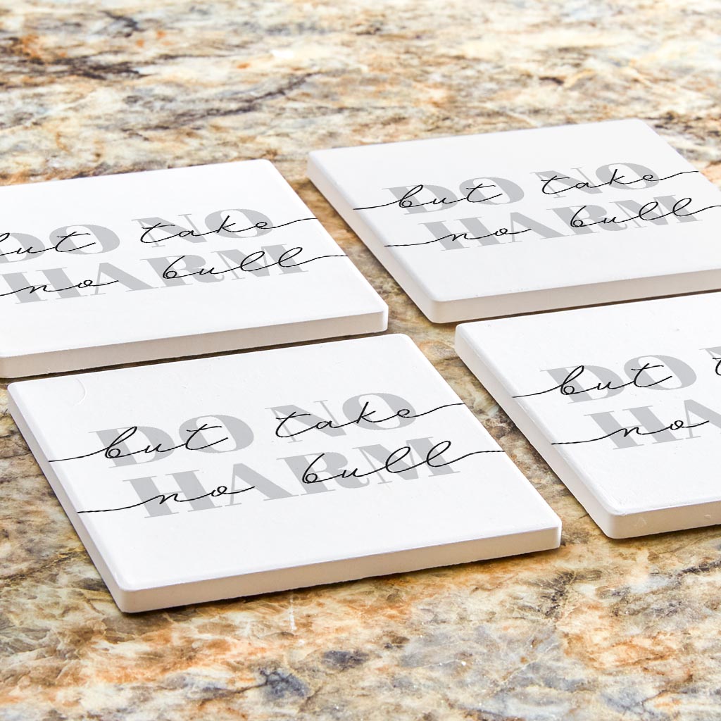 Modern Do No Harm Take No Bull Texas | Absorbent Coasters | Set of 4 | Min 2