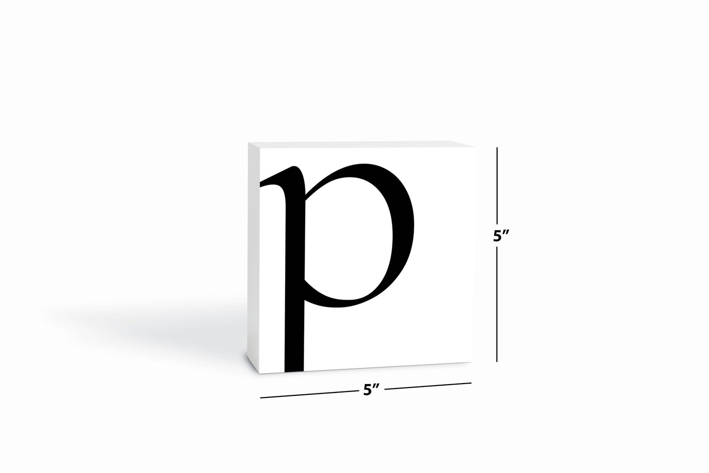 Minimal Monogram P | Wood Block | Eaches | Min 4