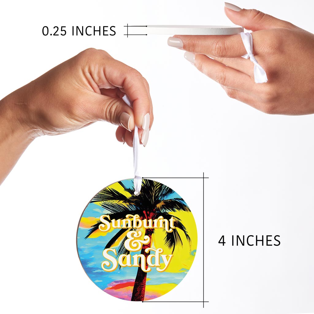 Sunburnt Sandy | Wood Ornament | Eaches | Min 6