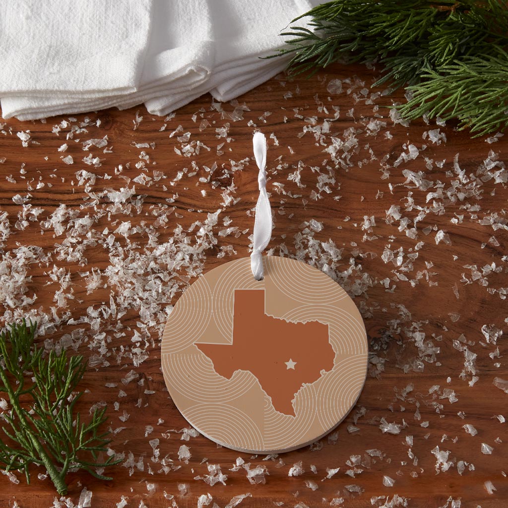 Modern Minimalist Texas Austin Star | Wood Ornament | Eaches | Min 6