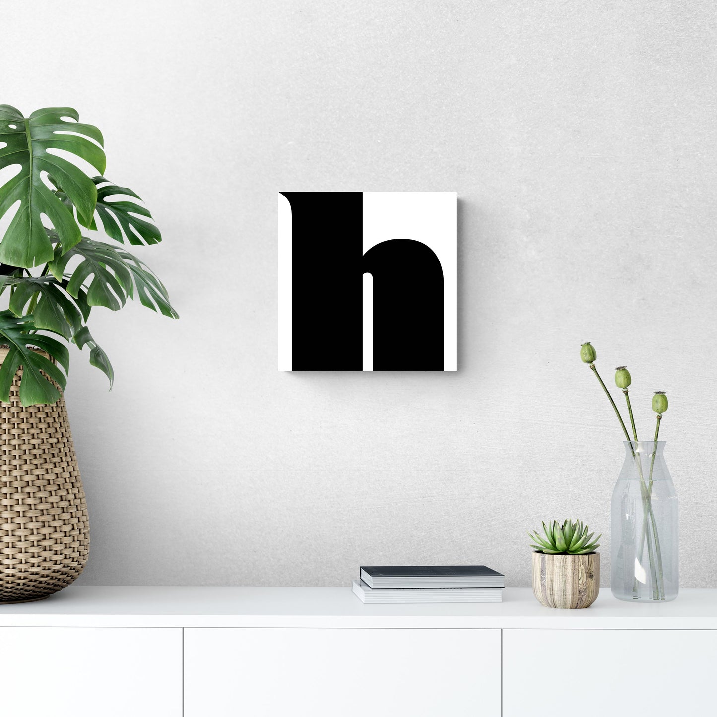 Fun Chunky Monogram H | Wood Sign | Eaches | Min 2