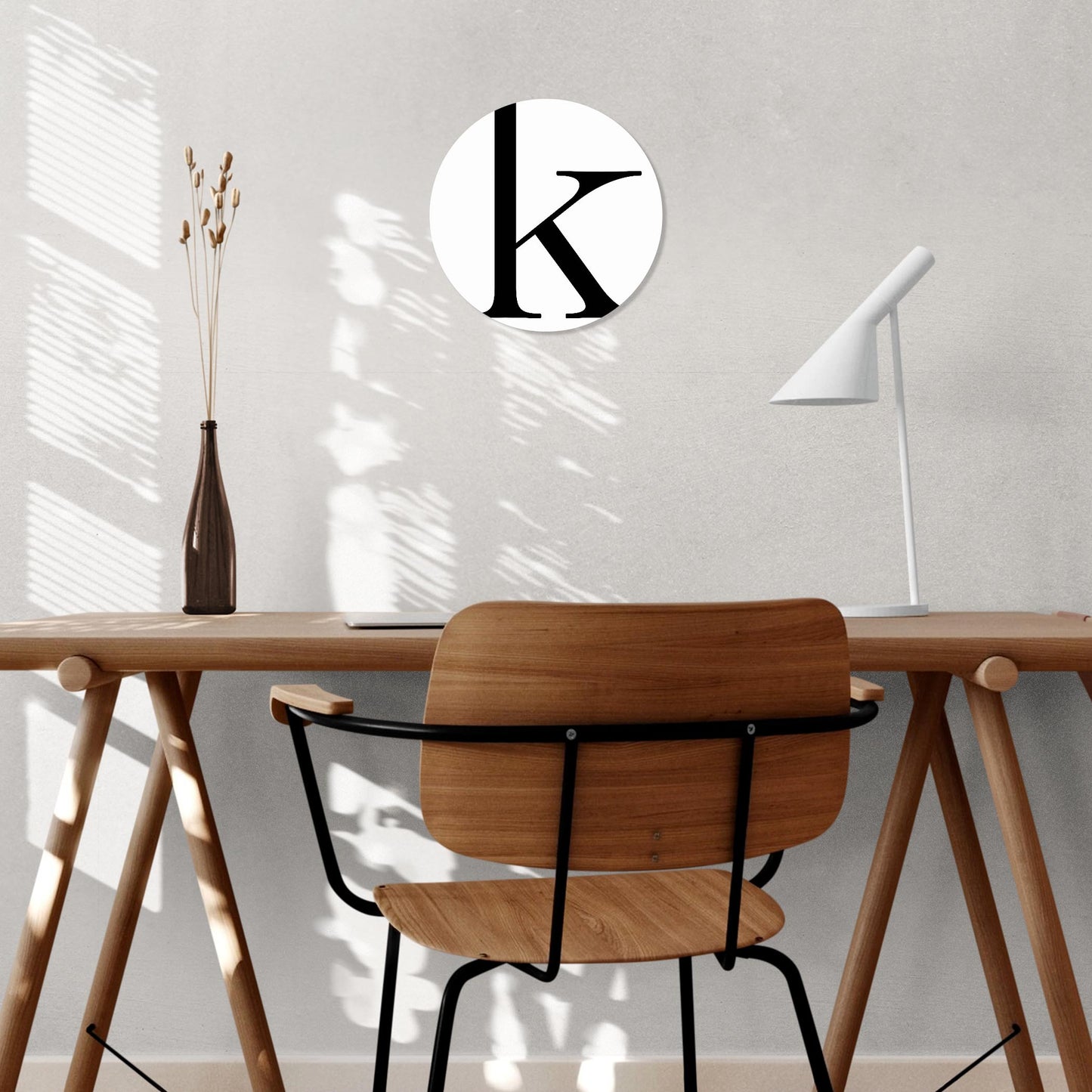 Minimalist Monogram K | Wood Sign | Eaches | Min 1