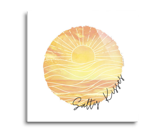 Salty Kisses Orange Art | Hi-Def Glass Art | Eaches | Min 2