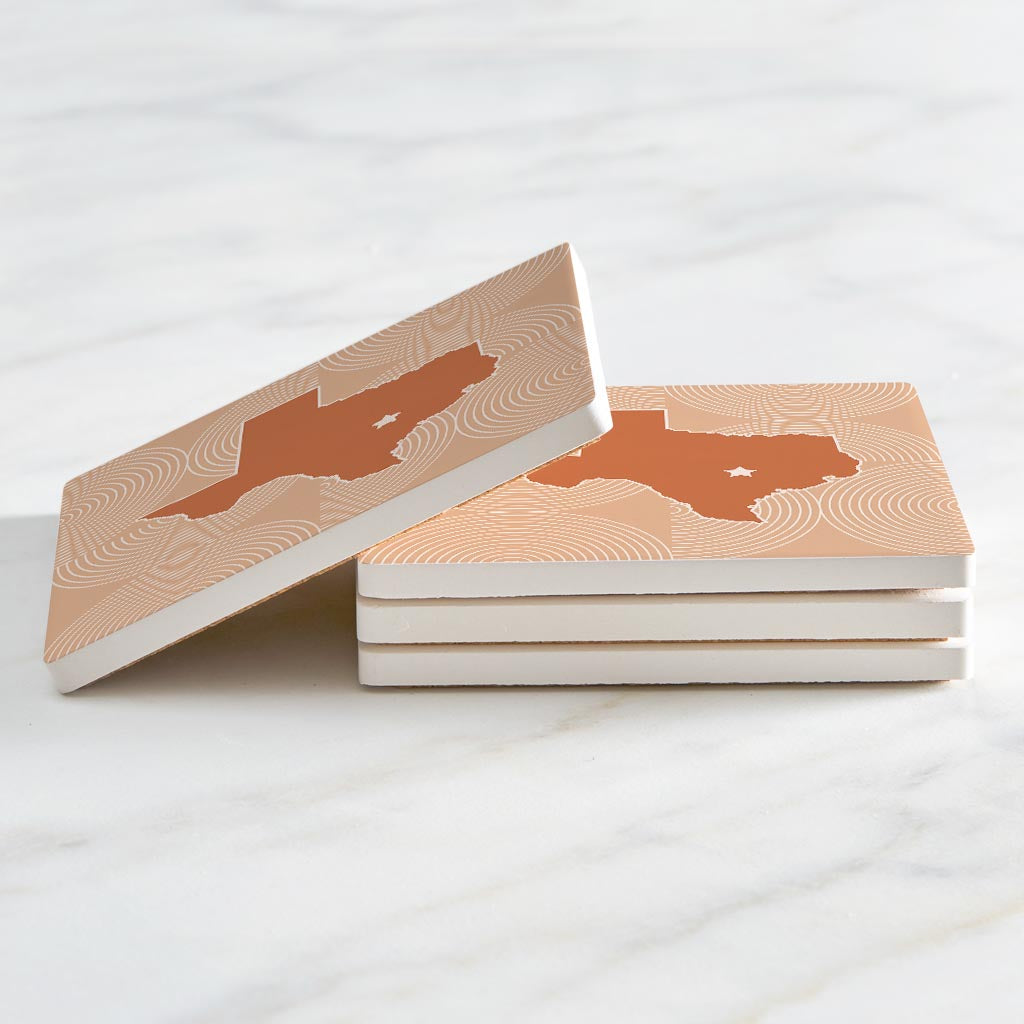 Modern Minimalist Texas Austin Star | Absorbent Coasters | Set of 4 | Min 2