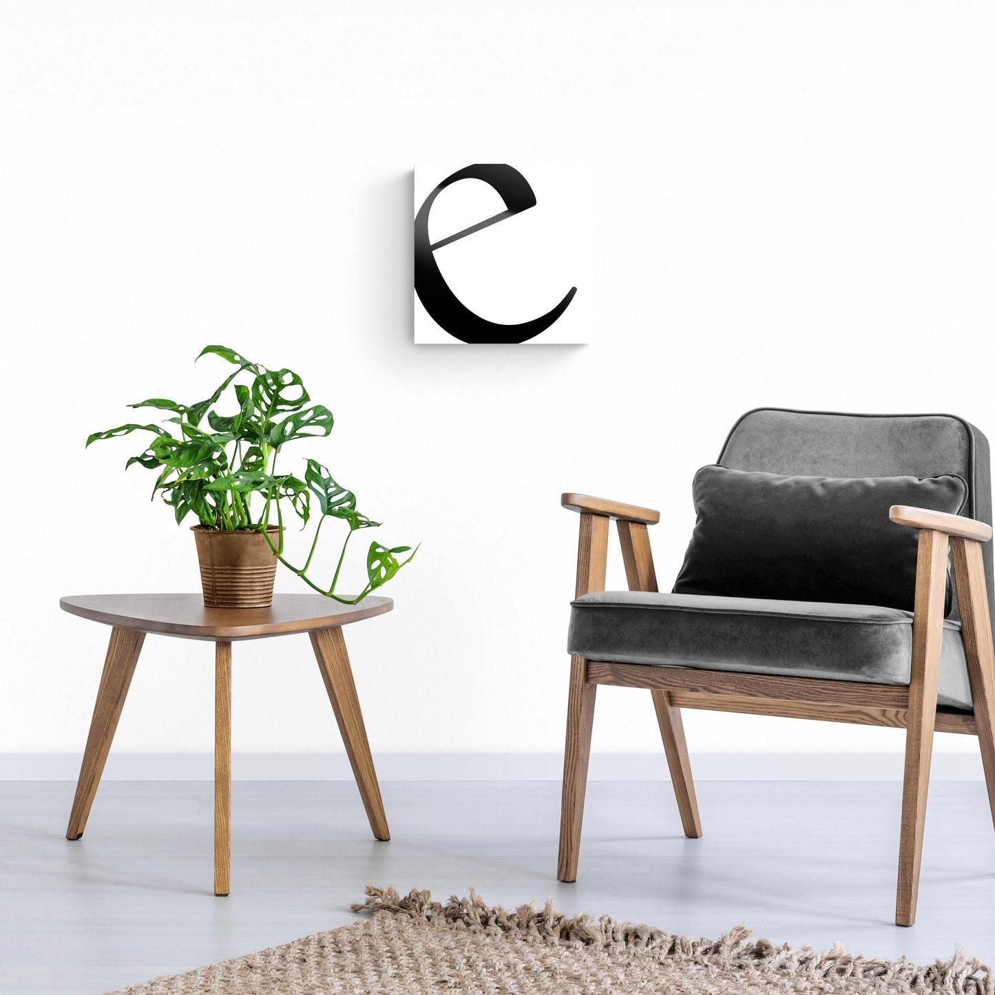 Minimal Monogram E | Hi-Def Glass Art | Eaches | Min 1