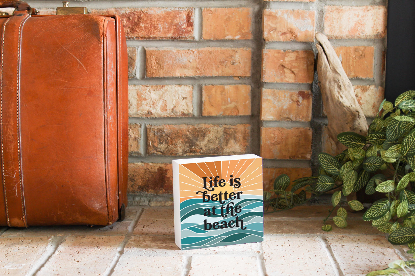 Life Is Better At The Beach | Wood Block | Eaches | Min 4