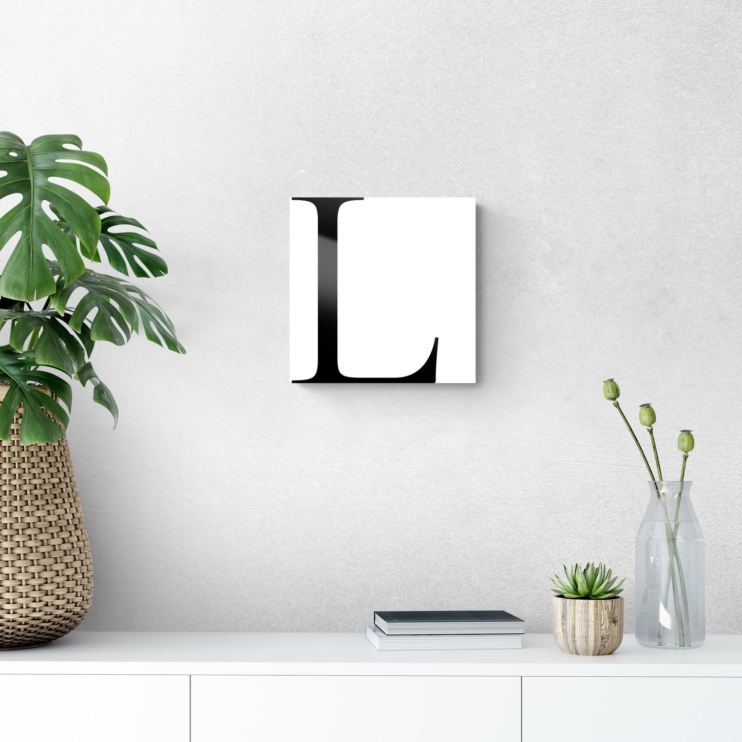 Minimal Monogram L | Hi-Def Glass Art | Eaches | Min 1
