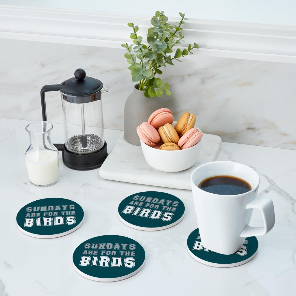 Modern Minimalist Pennsylvania Bird Sundays | Absorbent Coasters | Set of 4 | Min 2