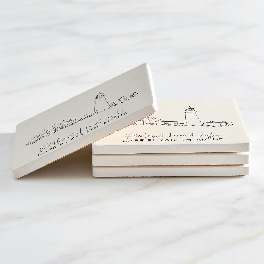 Portland Head Light | Absorbent Coasters | Set of 4 | Min 2