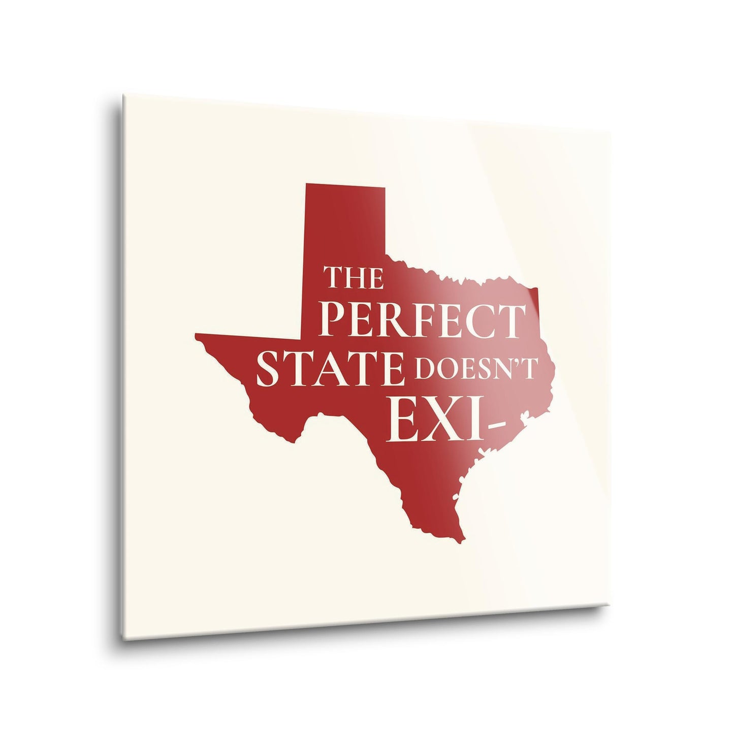 Modern Minimalist Texas Colors Perfect State | Hi-Def Glass Art | Eaches | Min 1
