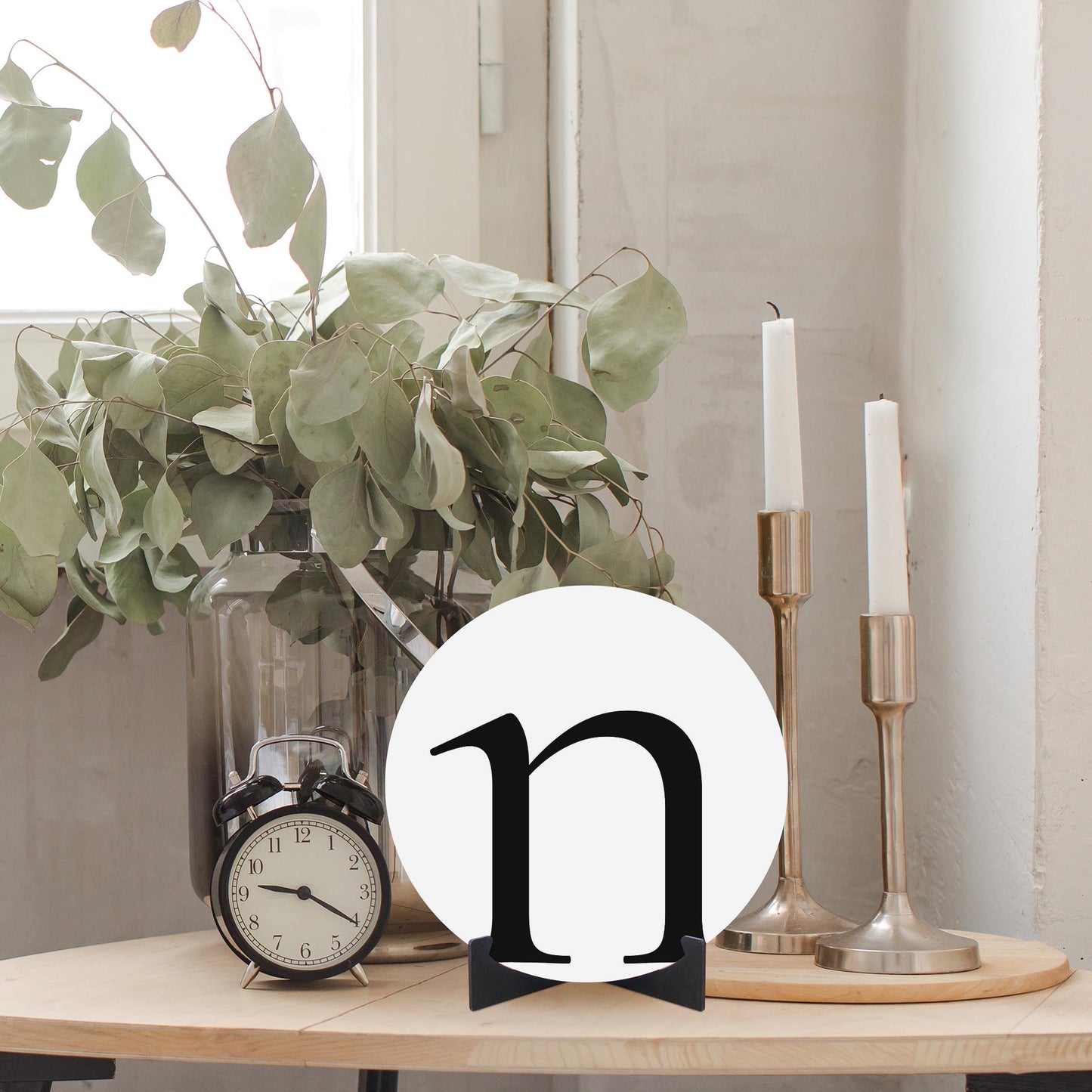 Minimalist Monogram N | Wood Sign | Eaches | Min 1