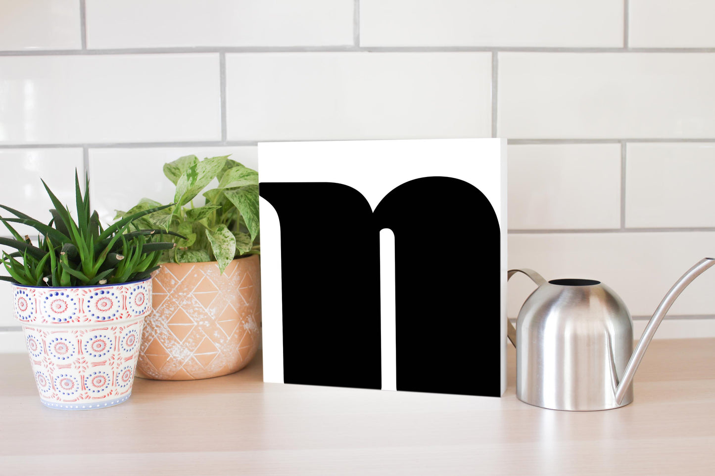 Fun Chunky Monogram N | Wood Block | Eaches | Min 2