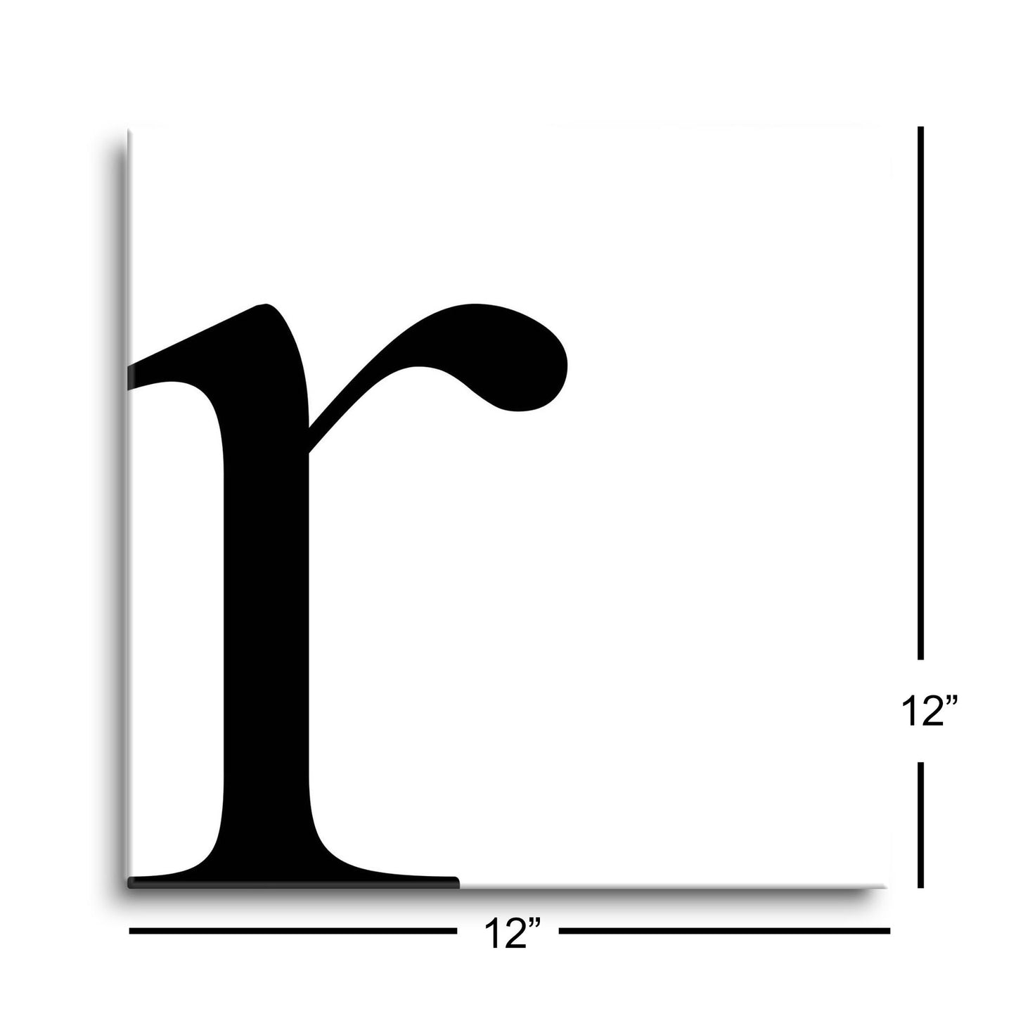 Minimal Monogram R | Hi-Def Glass Art | Eaches | Min 1