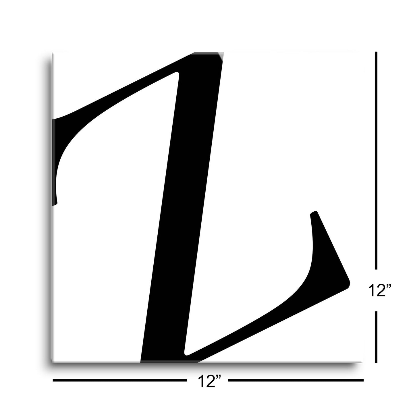 Minimal Monogram Z| Hi-Def Glass Art | Eaches | Min 1