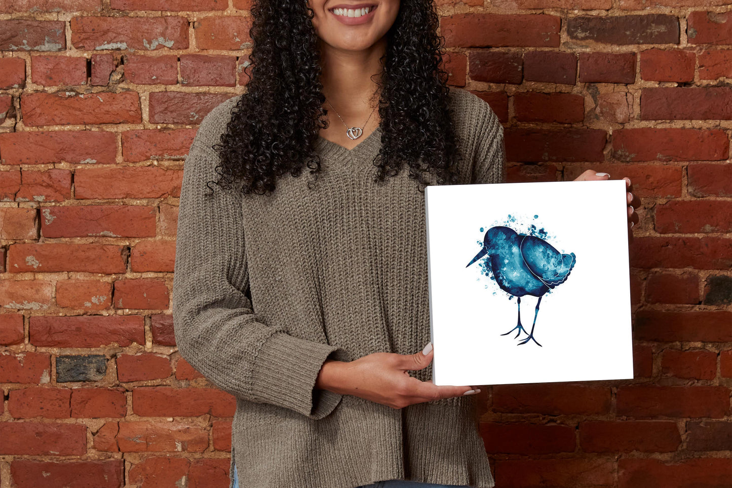 East Coast Water Color Sand Piper | Wood Block | Eaches | Min 2