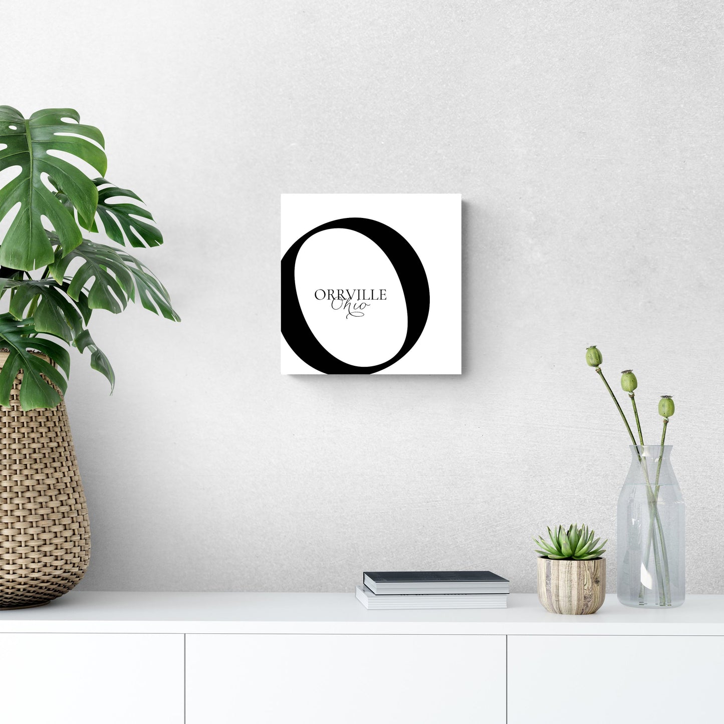 Orrville Oh Minimal Monogram | Wood Sign | Eaches | Min 2