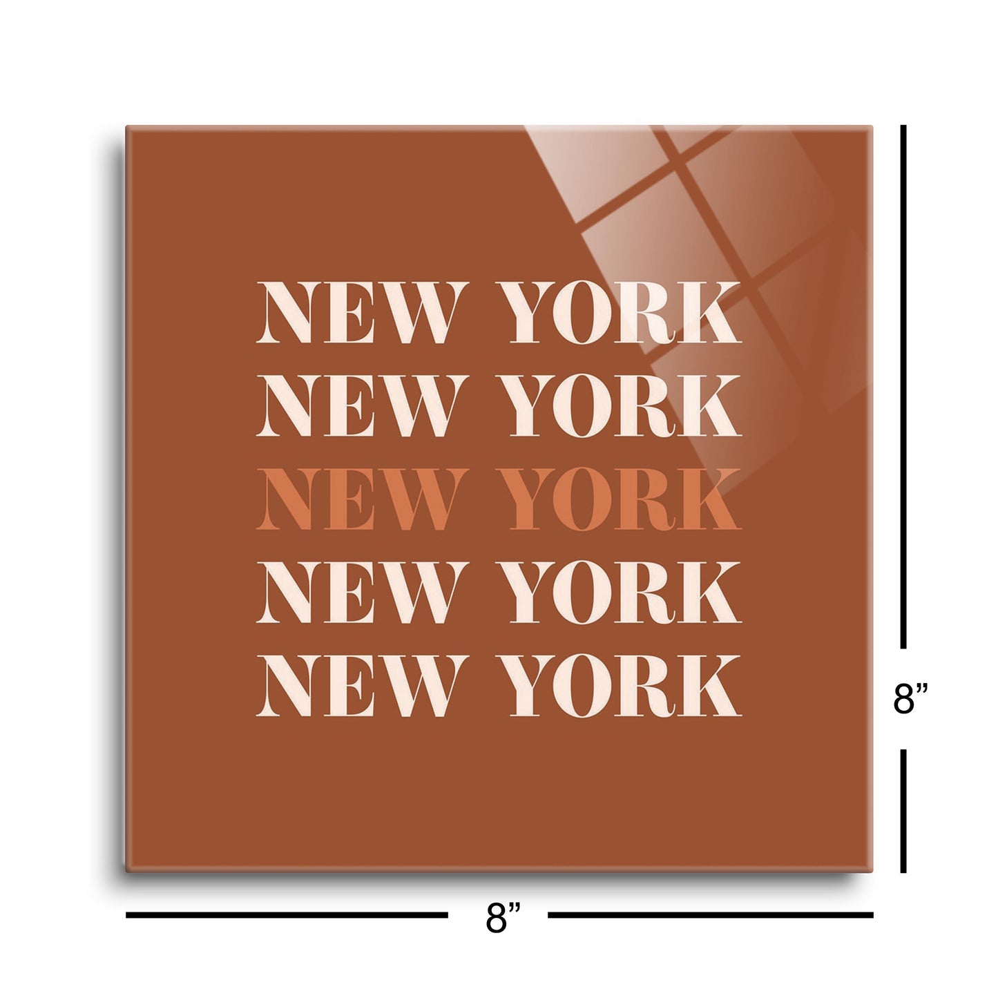 Modern Minimalist New York Repeated Dark | Hi-Def Glass Art | Eaches | Min 2