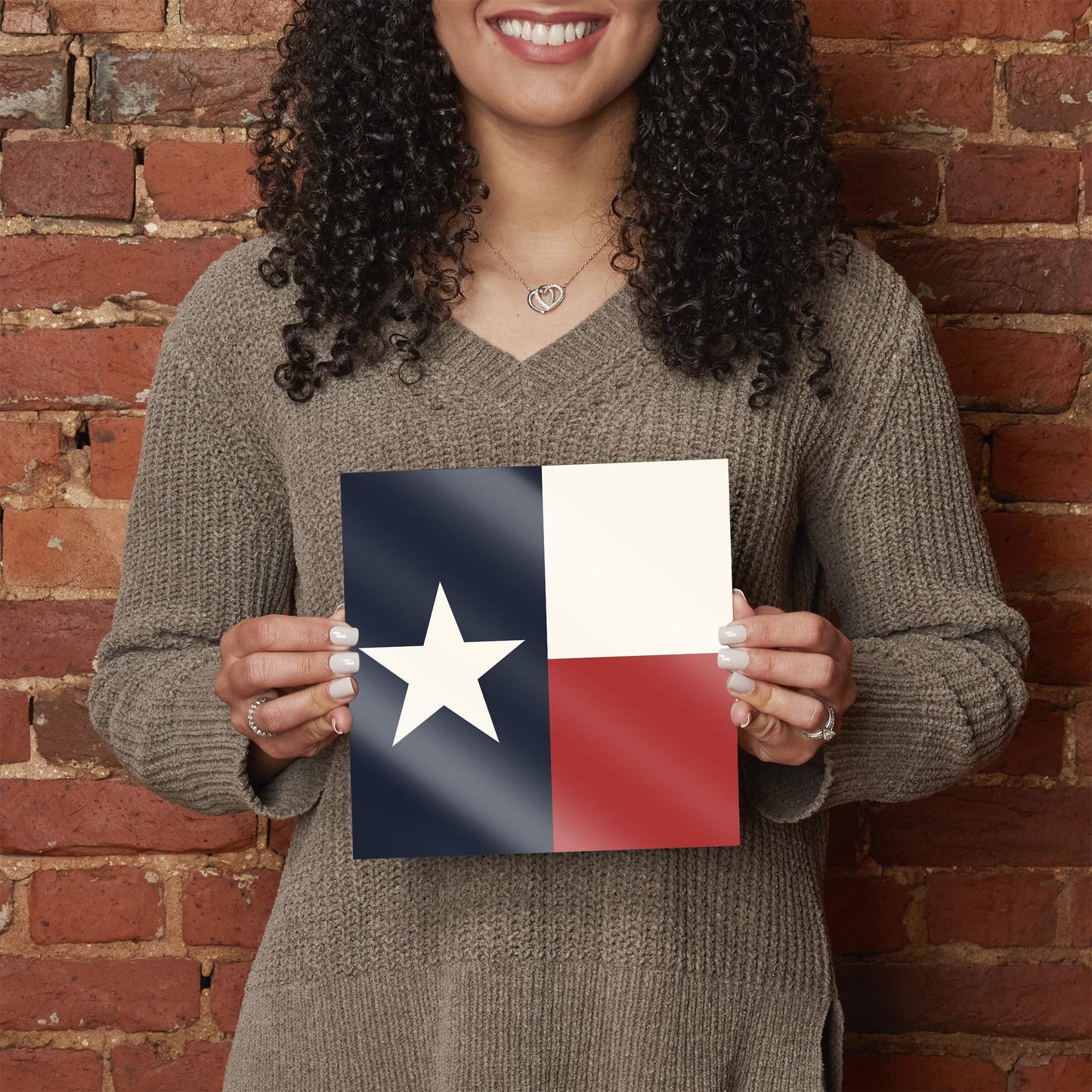 Modern Minimalist Texas Colors Flag | Hi-Def Glass Art | Eaches | Min 2