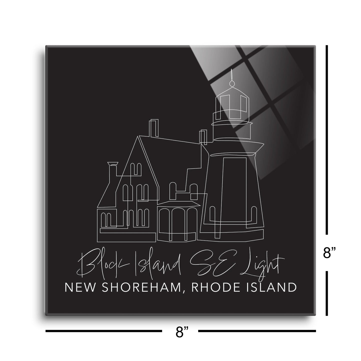 Black Block Island Se Light | Hi-Def Glass Art | Eaches | Min 2