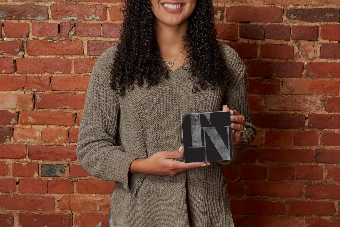 Minimalist B&W Tennessee Black Initials | Wood Block | Eaches | Min 4