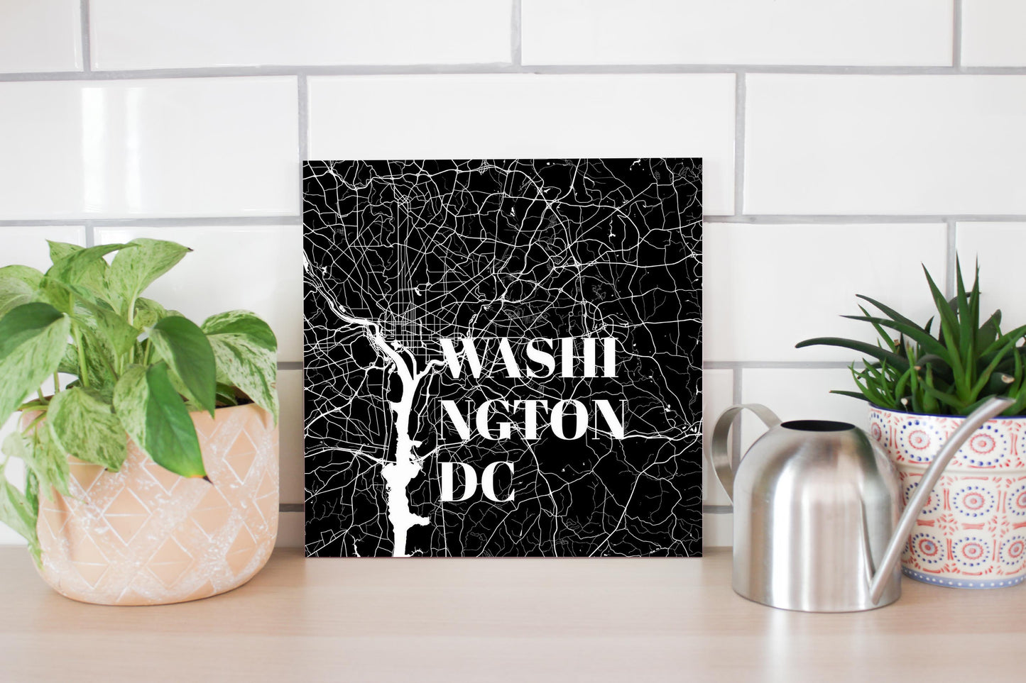 Minimalistic B&W Washington Dc Map | Wood Sign | Eaches | Min 2